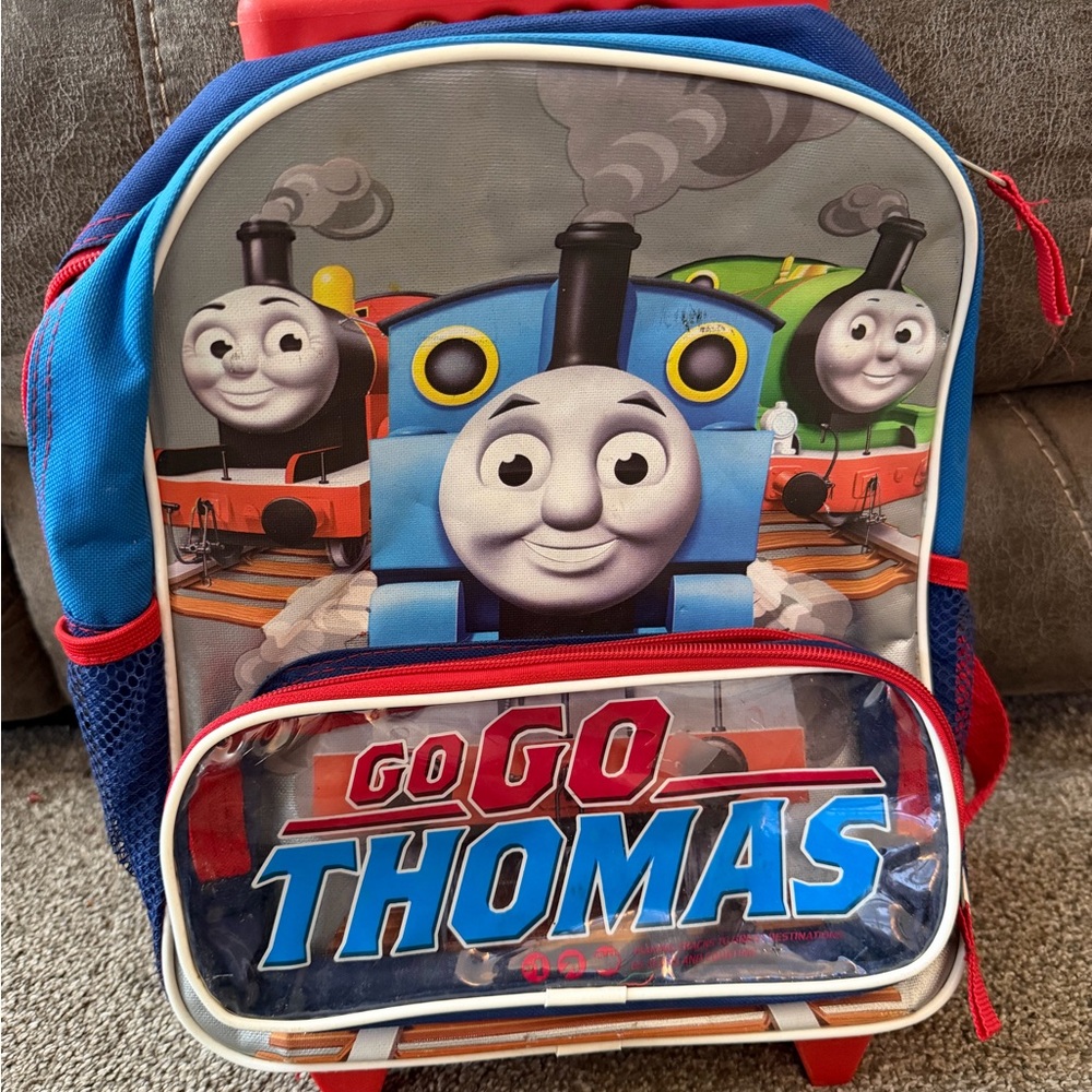 Thomas & Friends Blue and Red Kids Backpack with Thomas Graphic